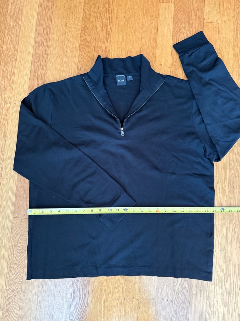 Boss Men’s Black  1/4 Zip Pullover Sweater